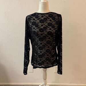 Abercrombie & Fitch Black Lace Blouse